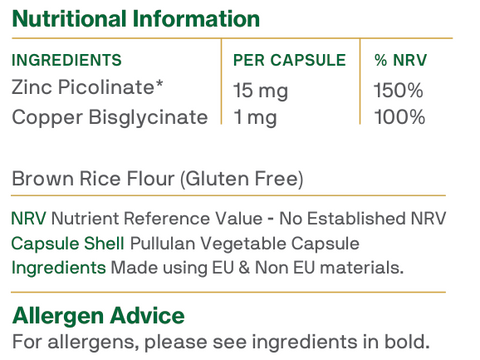 Zinc Picolinate 15mg
