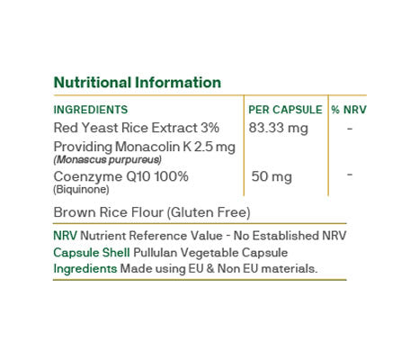 Red Yeast Rice with Co-Q10 - Macánta Nutrition
