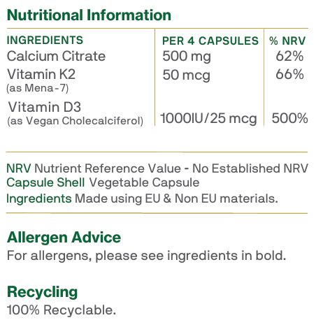 Calcium Citrate - Vitamin D3 & K2