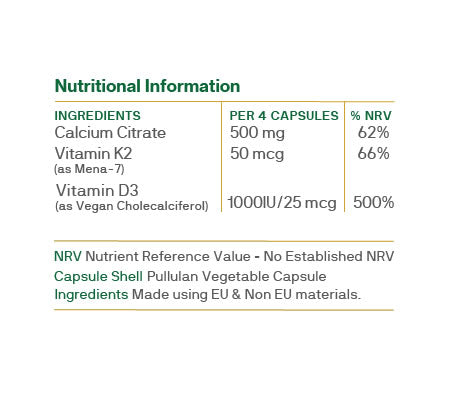 Calcium Citrate with Vitamin D3 & K2 - Macánta Nutrition