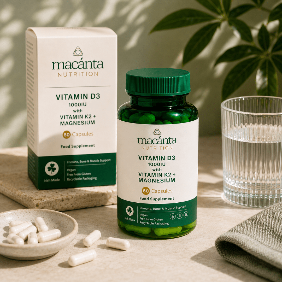 Vitamin D3 1000IU with Vitamin K2 + Magnesium - Macánta Nutrition