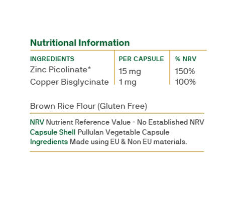 Zinc Picolinate 15mg - Macánta Nutrition